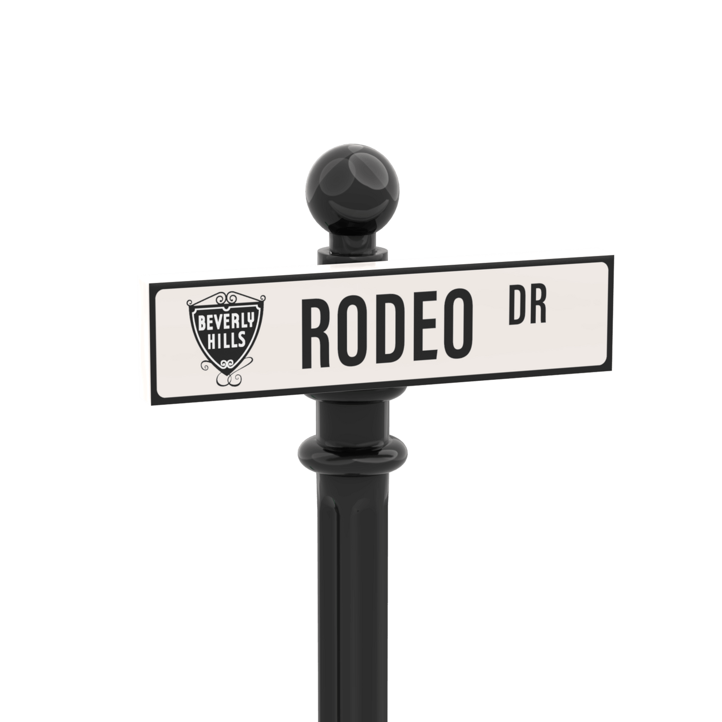 Rodeo Drive - Famous Street Signs - Custom Printed 1x4 Tile - Made Using LEGO® Parts