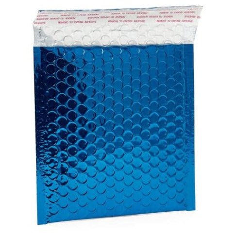 Royal Blue Metallic Bubble Mailers Size 6.5x10 Padded Envelopes