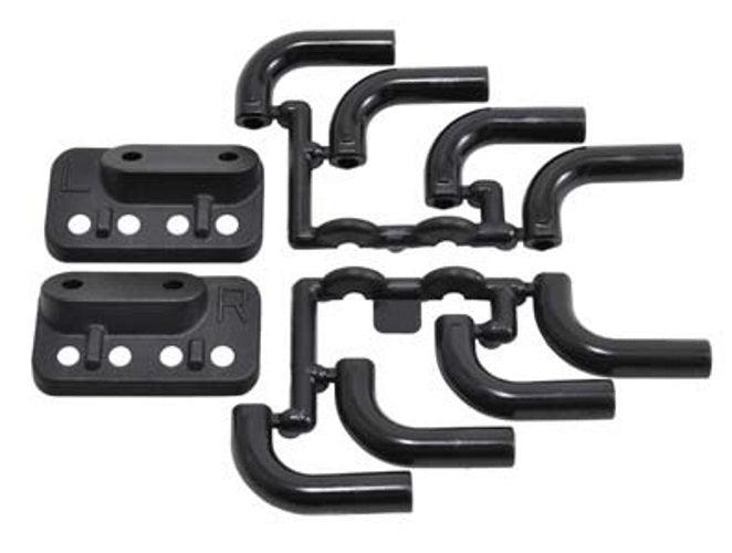 RPM 70852 Black Zoomies Mock Exhaust Headers For 1/18 1/10 RC Car Bodies