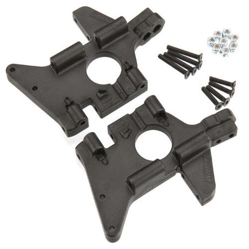 RPM 81062 Front Bulkhead Set Black Traxxas T/E-Maxx
