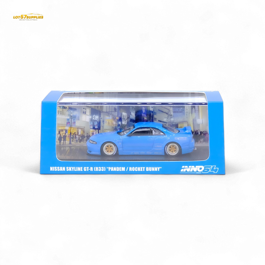 INNO64 Nissan Skyline GT-R R33 Pandem Rocket Bunny Blue 1:64