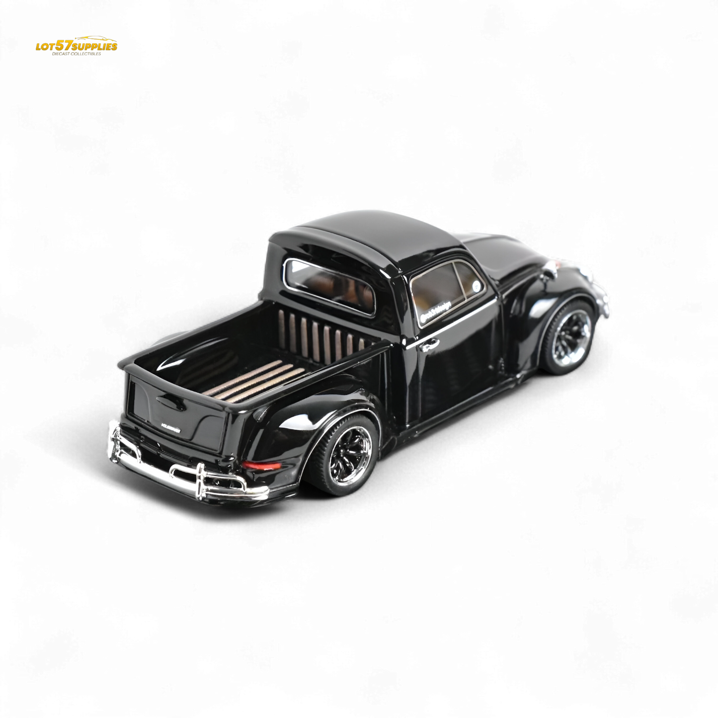 YM Model Volkswagen Beetle Pickup Truck FUSCUP Black 1:64