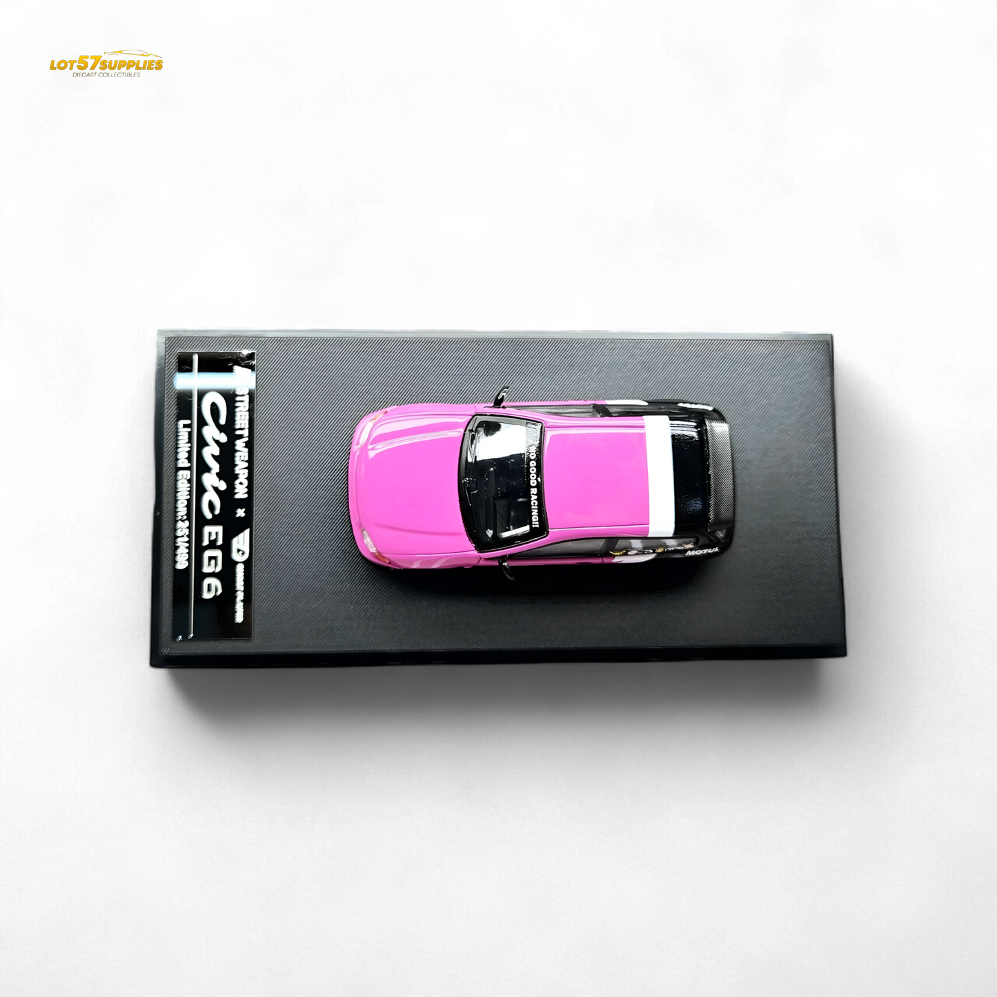 Street Weapon Honda Civic EG6 No Good Racing Pink - Black 1:64