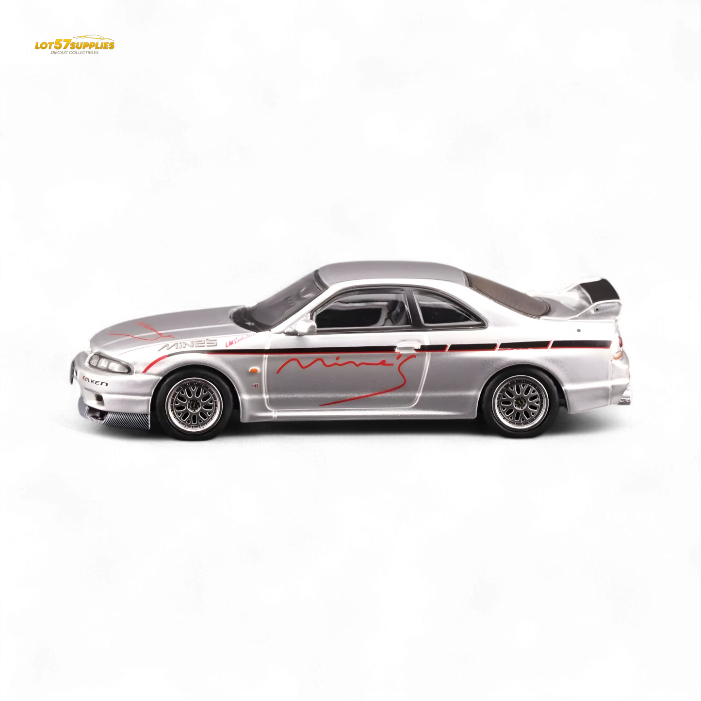 Inno64 NISSAN SKYLINE GR-R (R33) "Tuned by Mine's" Silver 1:64