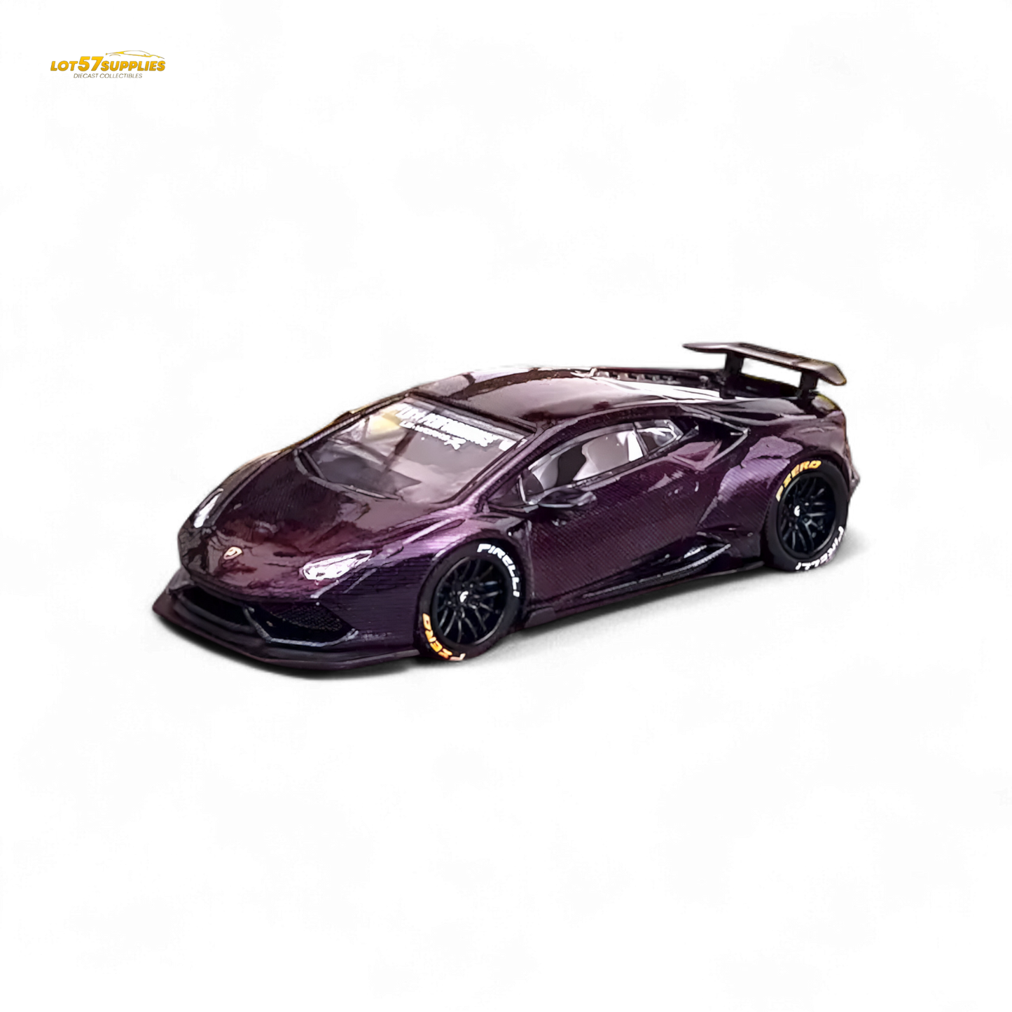 King Model Lamborghini Huracan LP610 Purple Carbon Fiber 1:64