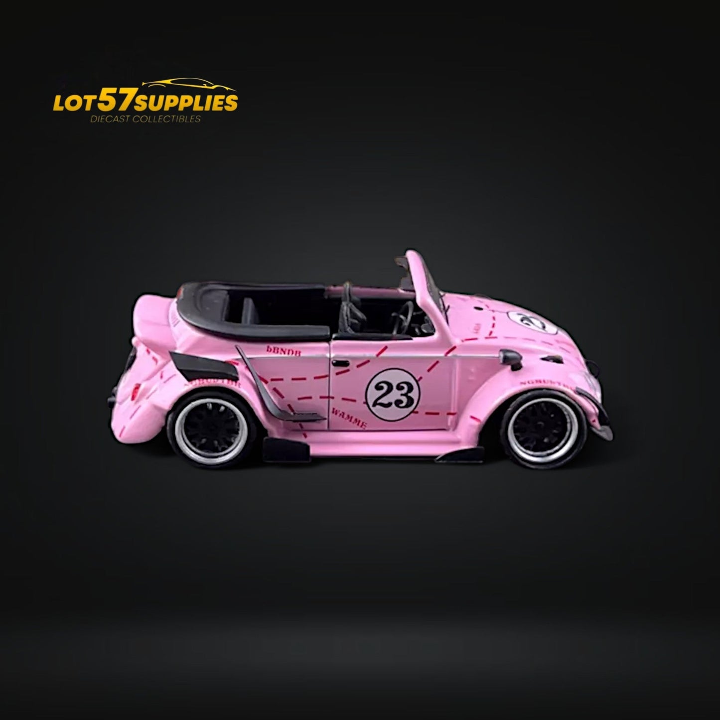 HKM Model VW Beetle Pink Pig Livery 1:64