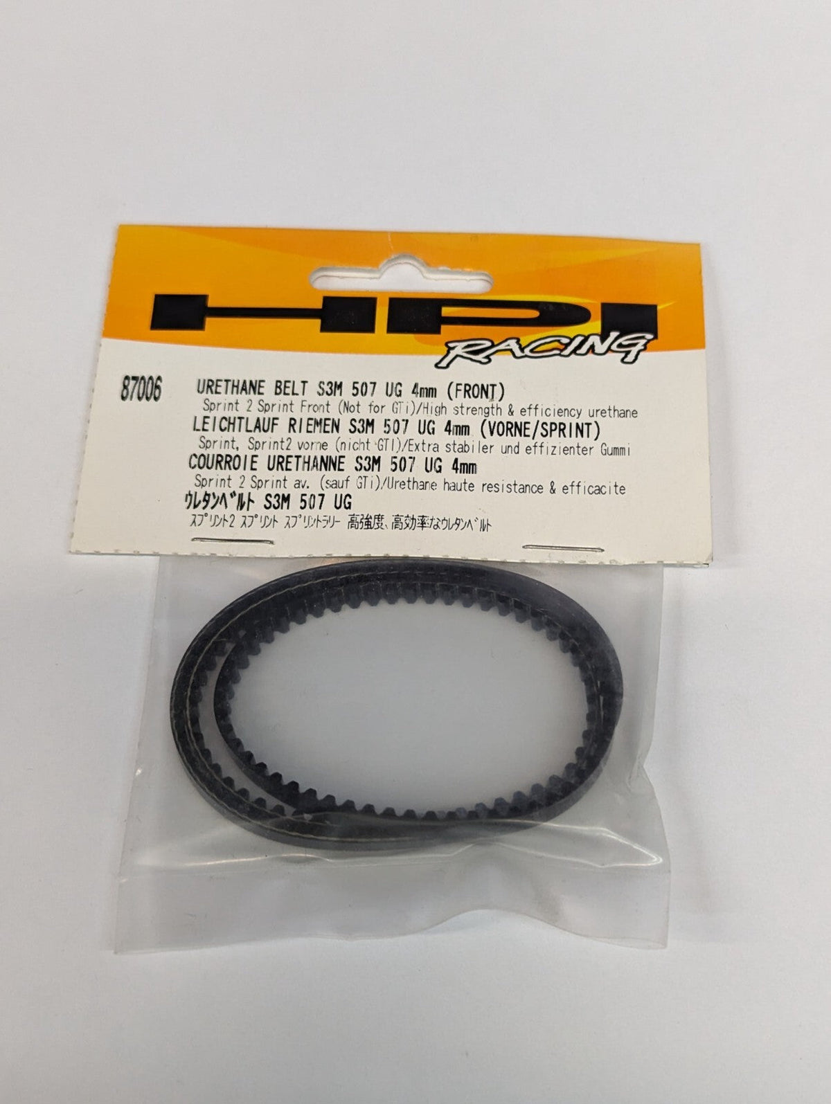 HPI 87006 Urethane Belt S3M 507 UG 4mm Front Sprint Sprint 2 Drift Sprint 2 Sport Sprint 2 Flux