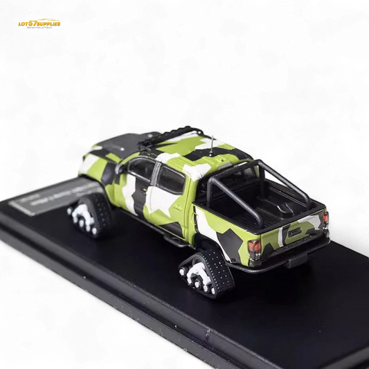 GCD Toyota Tacoma Snow Version Green Camo 1:64