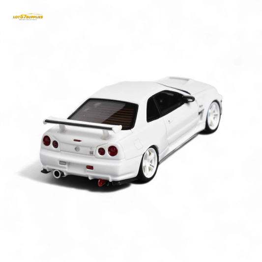 404ERROR Nissan Skyline GT-R R34 Customized White 1:64