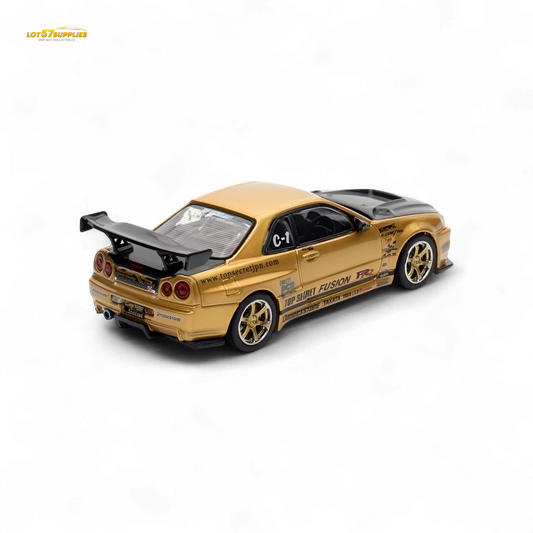 INNO64 Top Secret R34 GT-R Gold 1:64