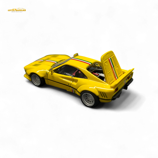Hone Model 64 288GTO Wide-Body Latte Art Yellow 1:64