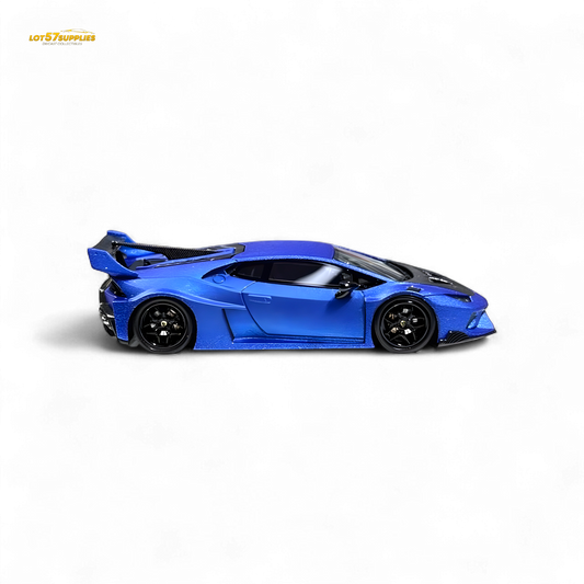 Flame Lamborghini Huracan LP610-4 WideBody Resin - Matte Blue 1:64