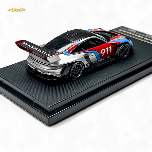 HKM Model Porsche 911 GT3 Rennsport Silver 1:64