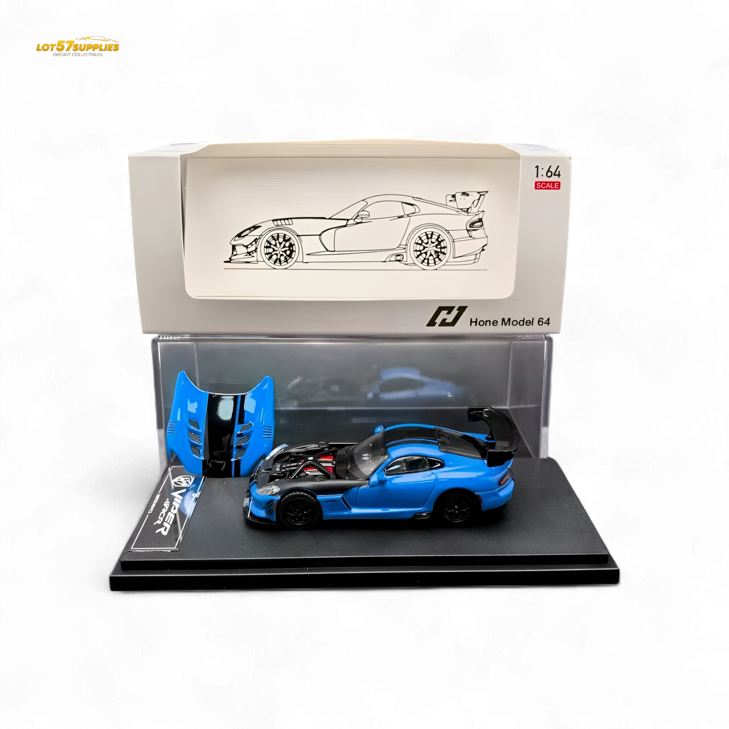 Hone Model Dodge Viper ACR Competition Blue 1:64
