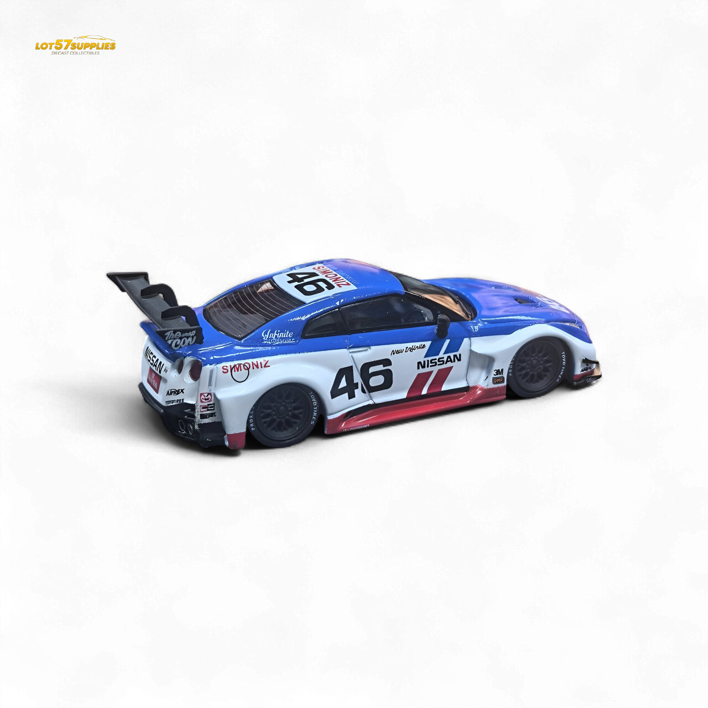 MC LB GTR R35 GT - BRE White Blue Top Livery 1:64