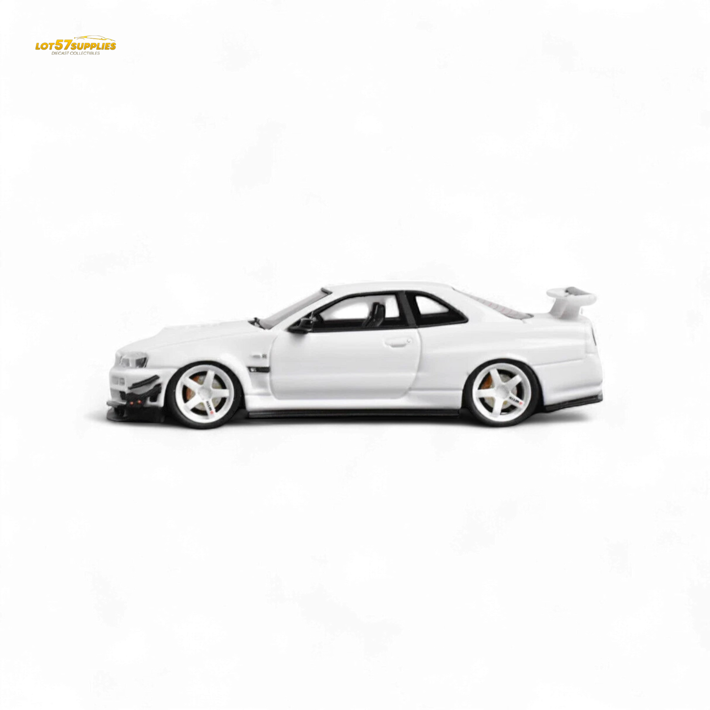 404ERROR Nissan Skyline GT-R R34 Customized White 1:64