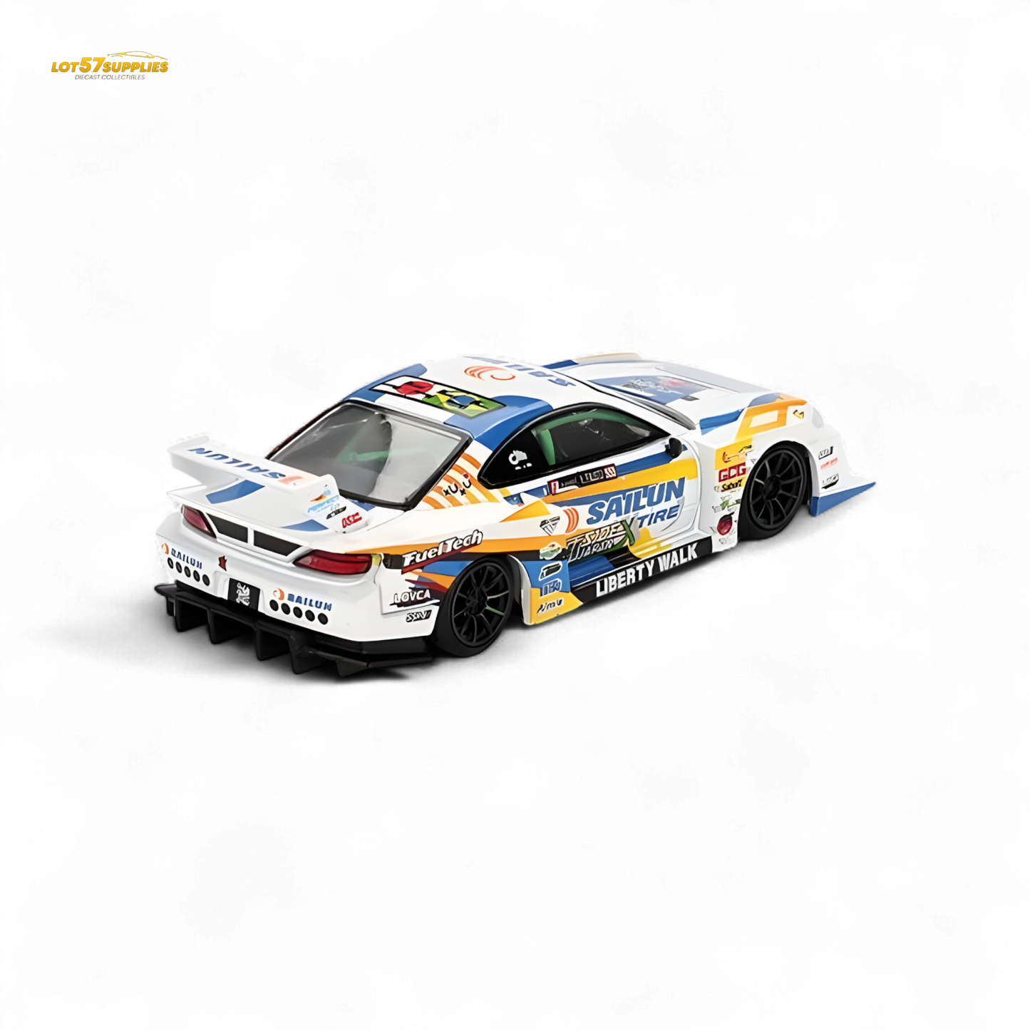 Mini-GT Nissan LB-Super Silhouette S15 Silvia 2023 Formula Drift Japan #895 1:64