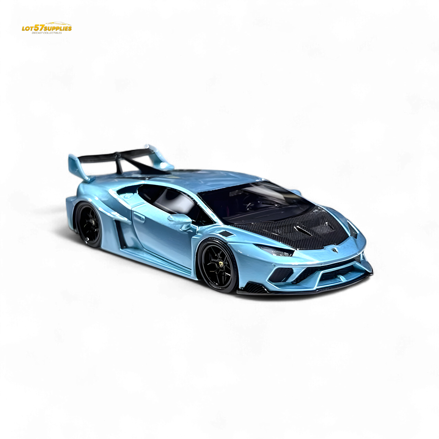 Flame Huracan LP610-4 LWBK WideBody Resin - ICE BLUE LBWK 1:64