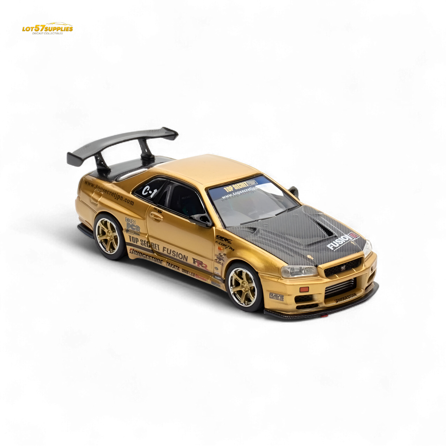 Inno64 TOP SECRET R34 GT-R - Gold 1:64