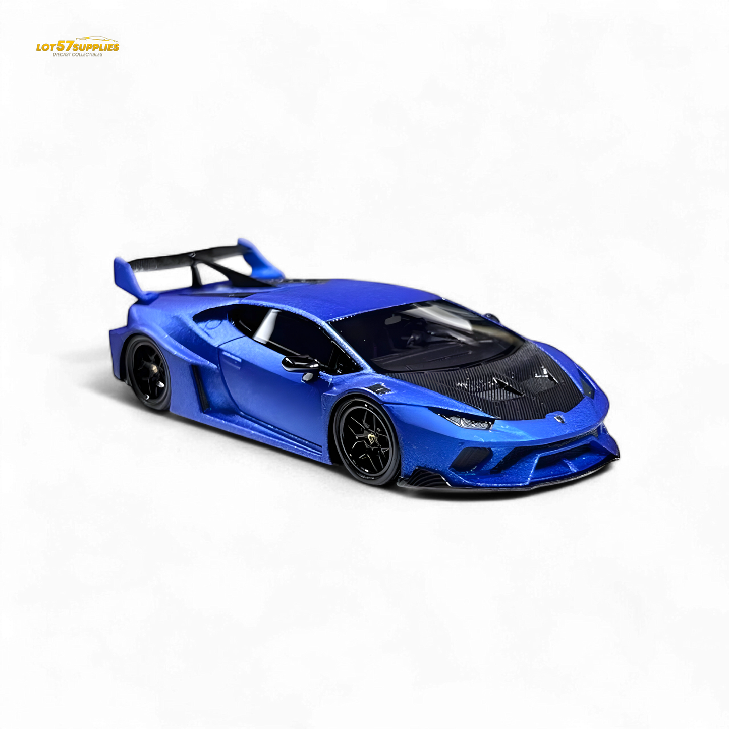 Flame Lamborghini Huracan LP610-4 WideBody Resin - Matte Blue 1:64