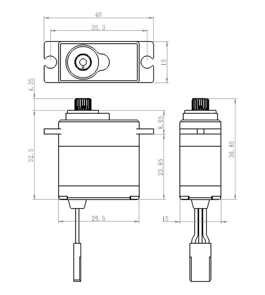 Savox 1/16 Waterproof Premium Mini Digital Servo Soft Start