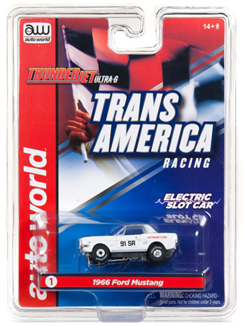 Auto World Ford Mustang Hayward Trans America Thunderjet AFX Ho Slot Car