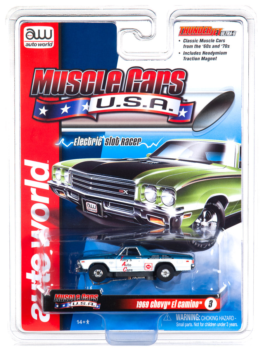 Auto World 1969 Chevy El Camino Thunderjet HO Slot Car SC349 fits AFX