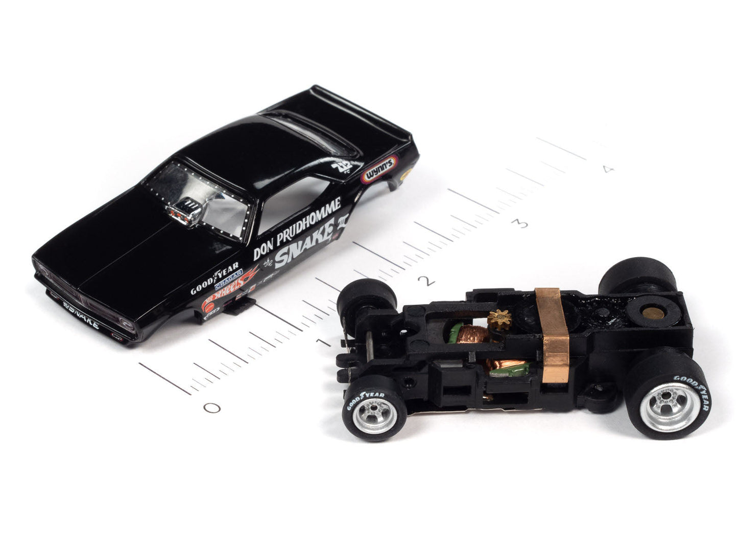 Auto World 4Gear Hot Wheels Plymouth Cuda Don The Snake Prudhomme Funny HO Slot Car