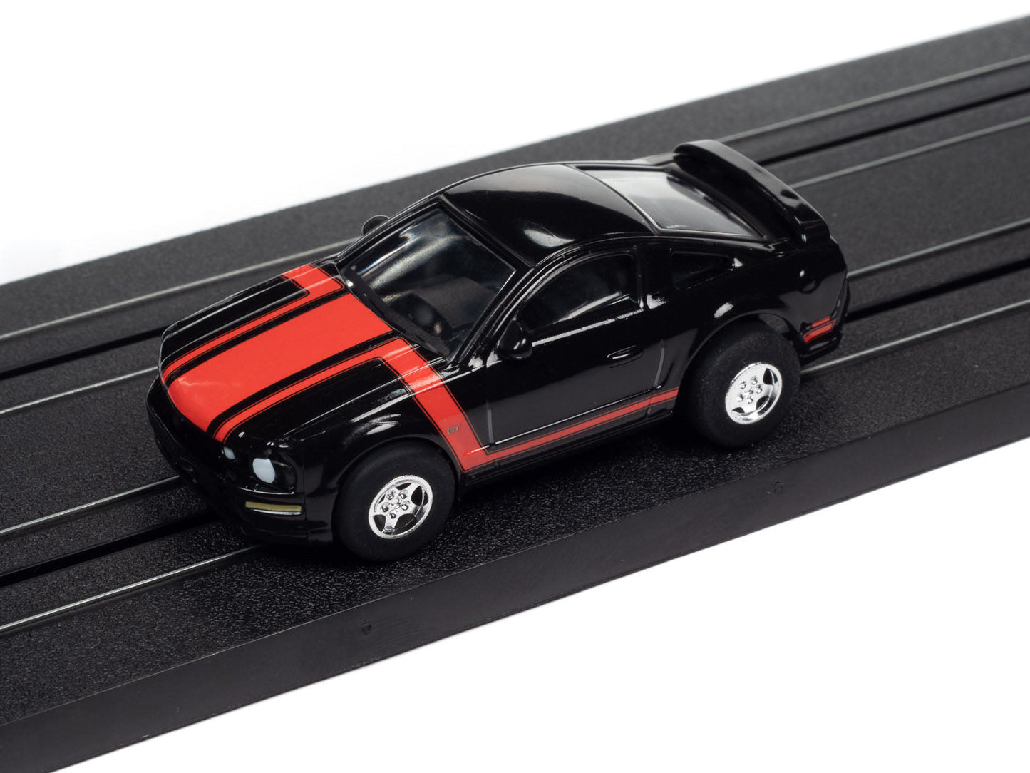 Auto World Super III 2005 Ford Mustang GT Black HO Slot Car AFX SC383