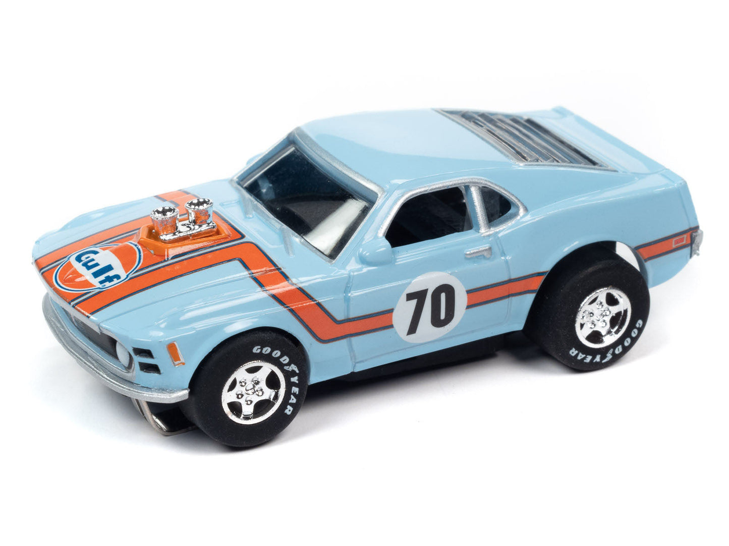 Auto World 1970 Ford Mustang Boss 302 Gulf Super III HO Slot Car AFX SC383