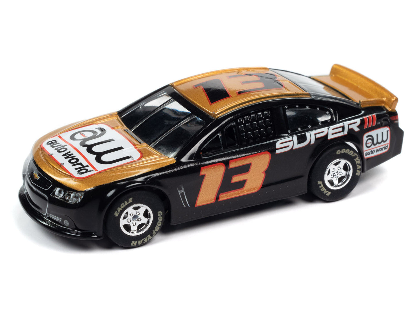 Auto World Super III 2015 Chevy SS Stock Black Nascar HO Scale Slot Car SC383