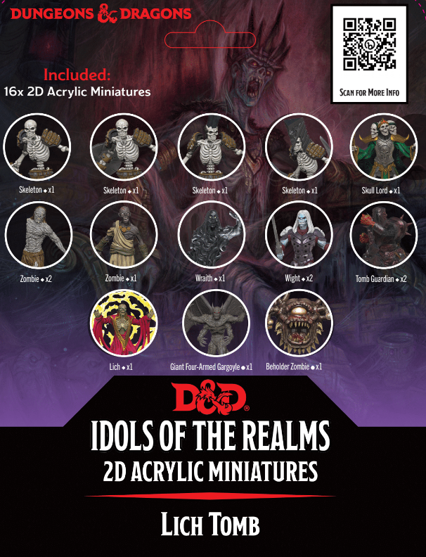 D&D: Idols of the Realms - Lich Tomb - 2D Acrylic Miniatures