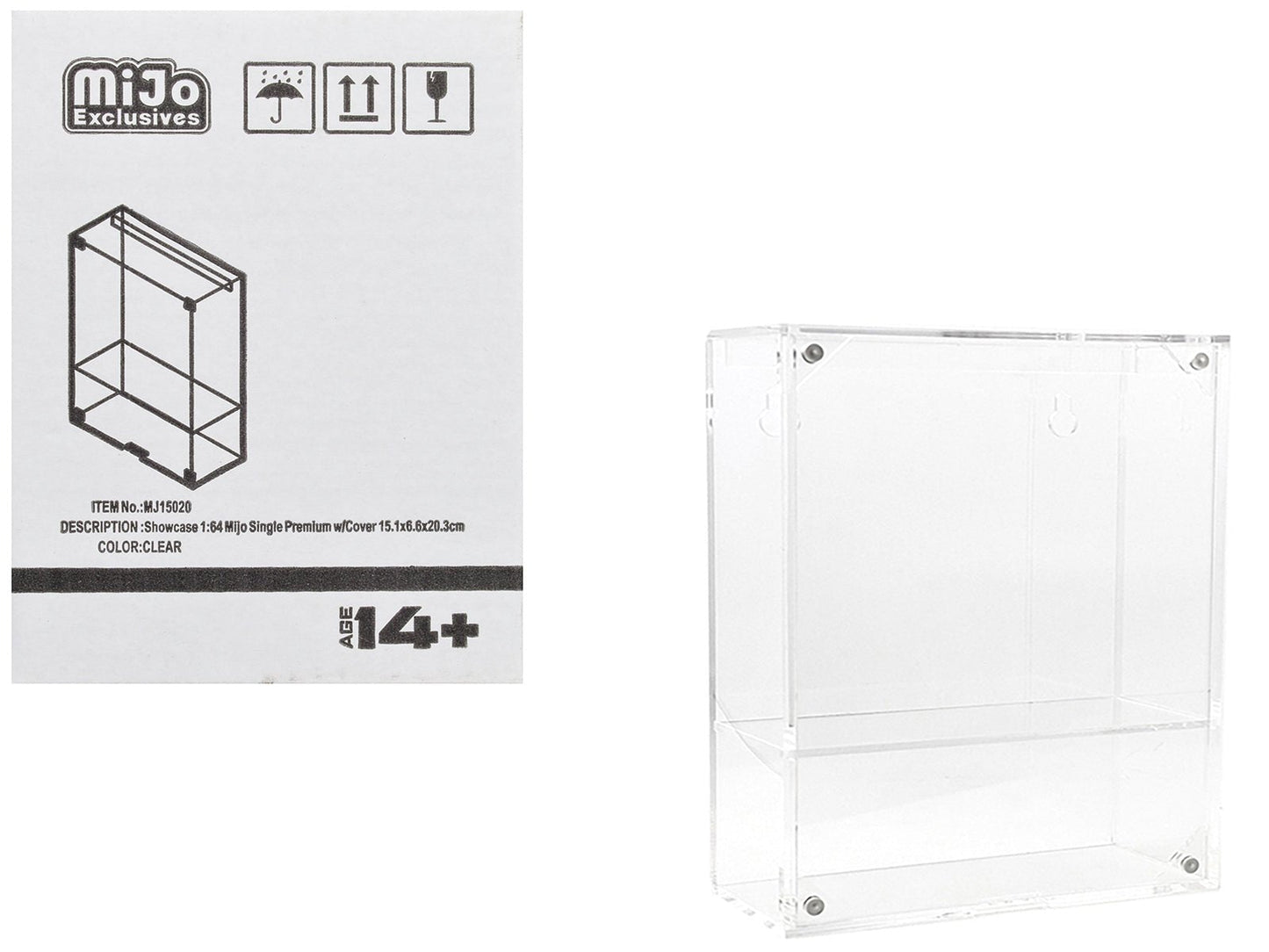 Showcase Premium Collector Single Display Case with Shelf "Mijo Exclusives" for 1/64 Scale Models free shipping USA