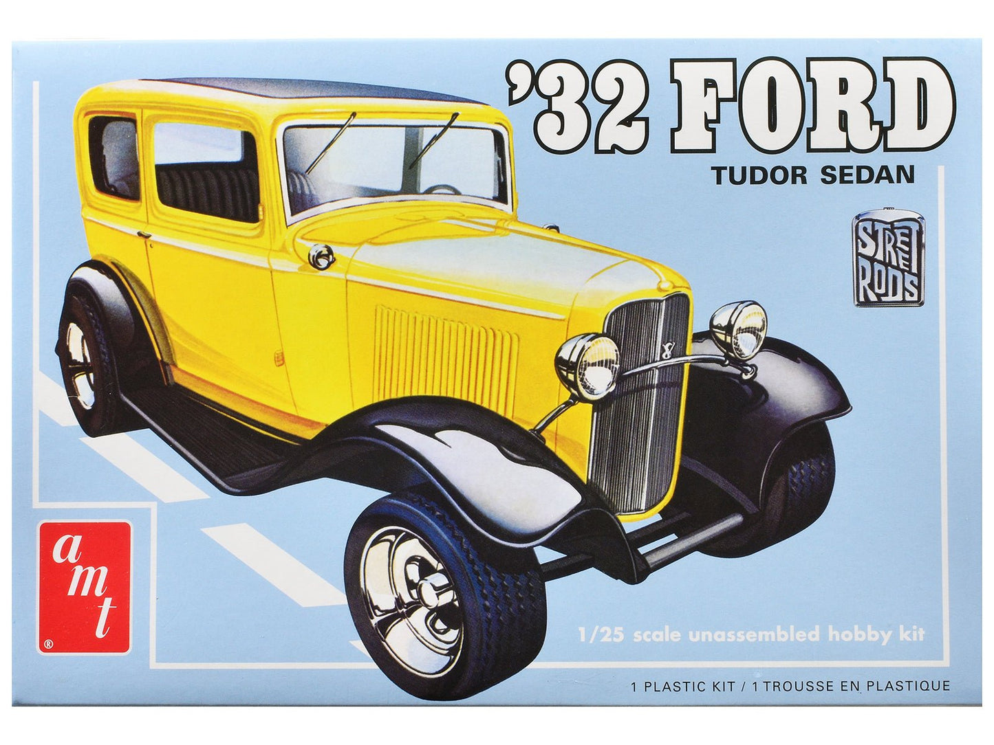 Skill 2 Model Kit 1932 Ford Tudor Sedan "Street Rods" Series 1/25 Scale Model by AMT free shipping USA