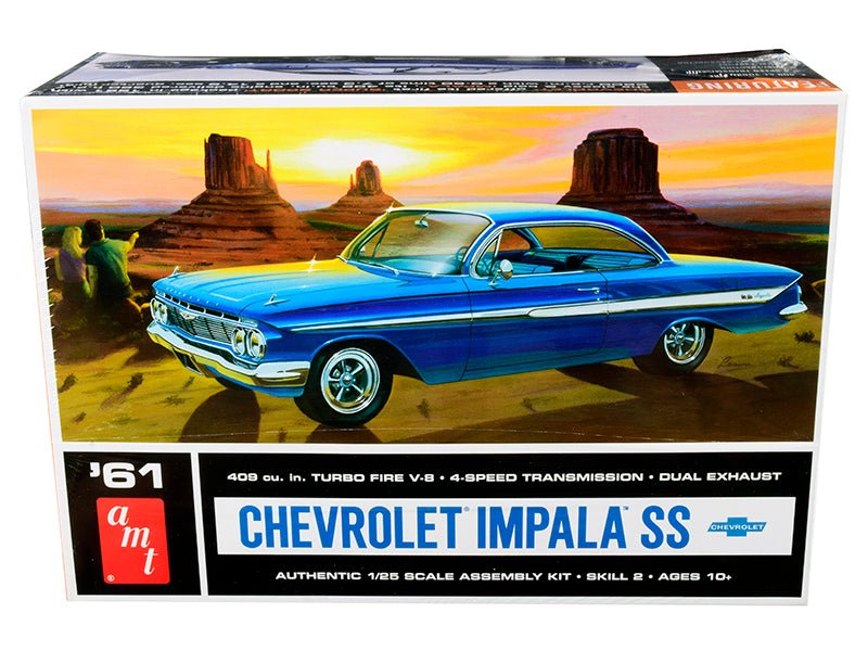 Skill 2 Model Kit 1961 Chevrolet Impala SS 1/25 Scale Model by AMT free shipping USA