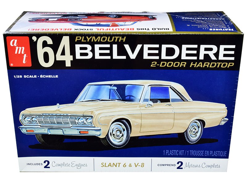 Skill 2 Model Kit 1964 Plymouth Belvedere Coupe Hardtop 1/25 Scale Model by AMT free shipping USA