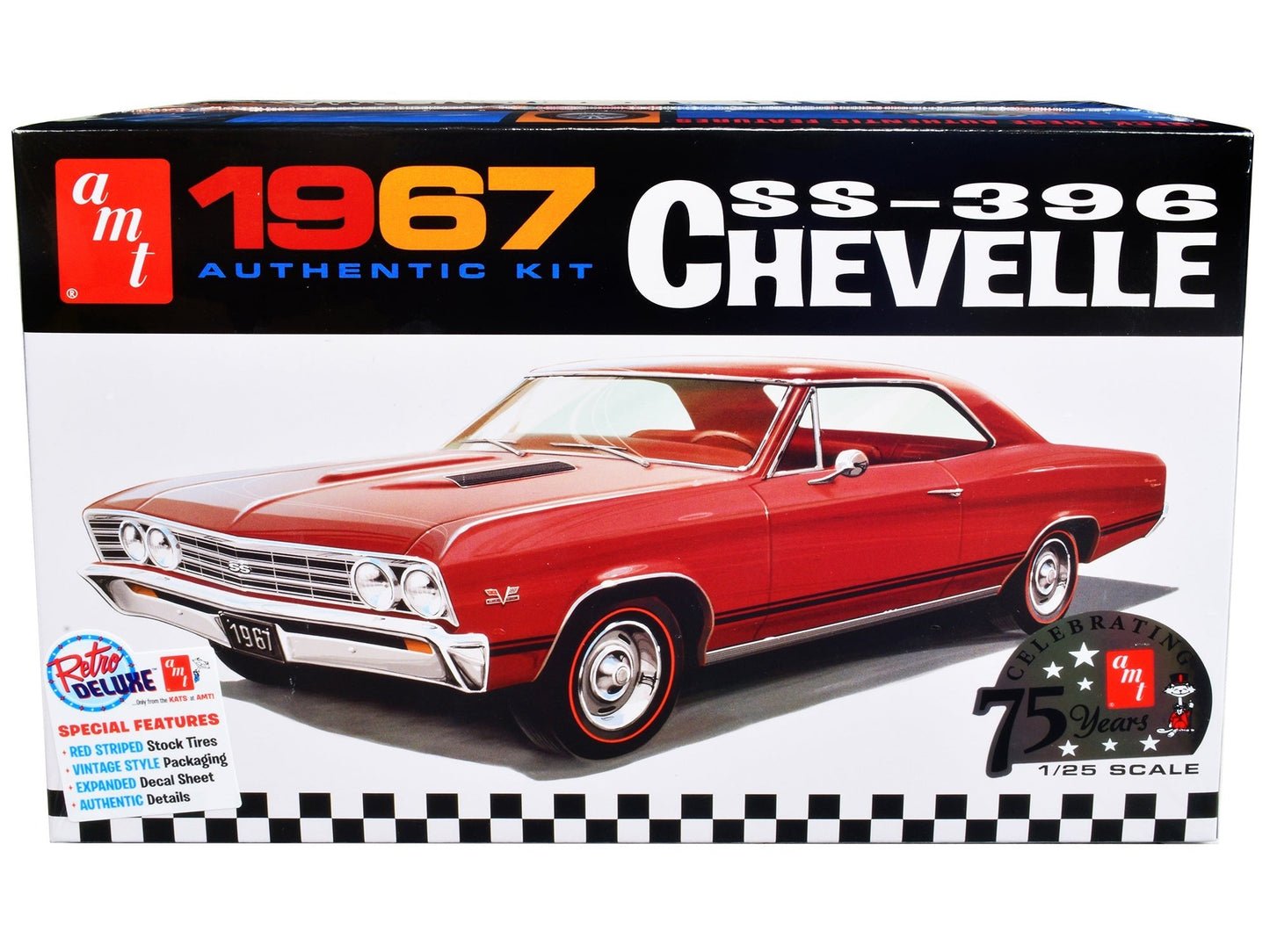 Skill 2 Model Kit 1967 Chevrolet Chevelle SS 396 "AMT Celebrating 75 Years" 1/25 Scale Model by AMT free shipping USA