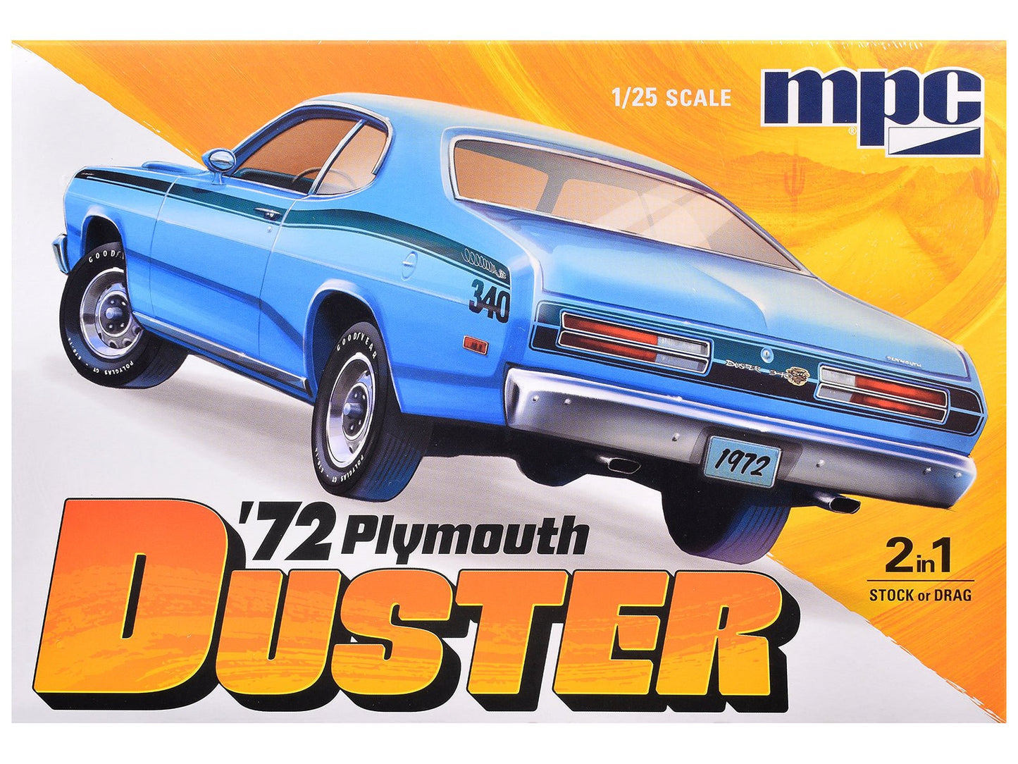 Skill 2 Model Kit 1972 Plymouth Duster 2-in-1 Kit 1/25 Scale Model by MPC free shipping USA