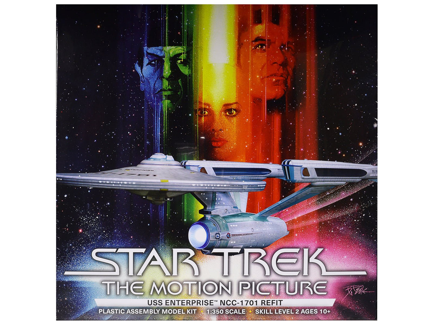 Skill 2 Model Kit U.S.S. Enterprise NCC-1701 Refit Spaceship "Star Trek: The Motion Picture" (1979) Movie 1/350 Scale Model by Polar Lights free shipping USA