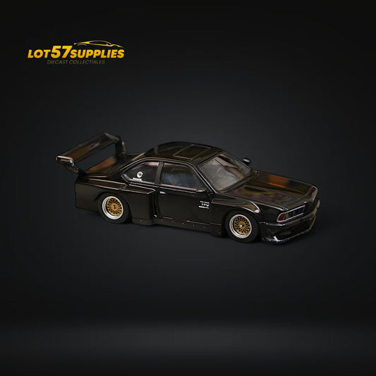 Street Weapon BMW E24 635 CSI Sharknose WideBody Black 1:64