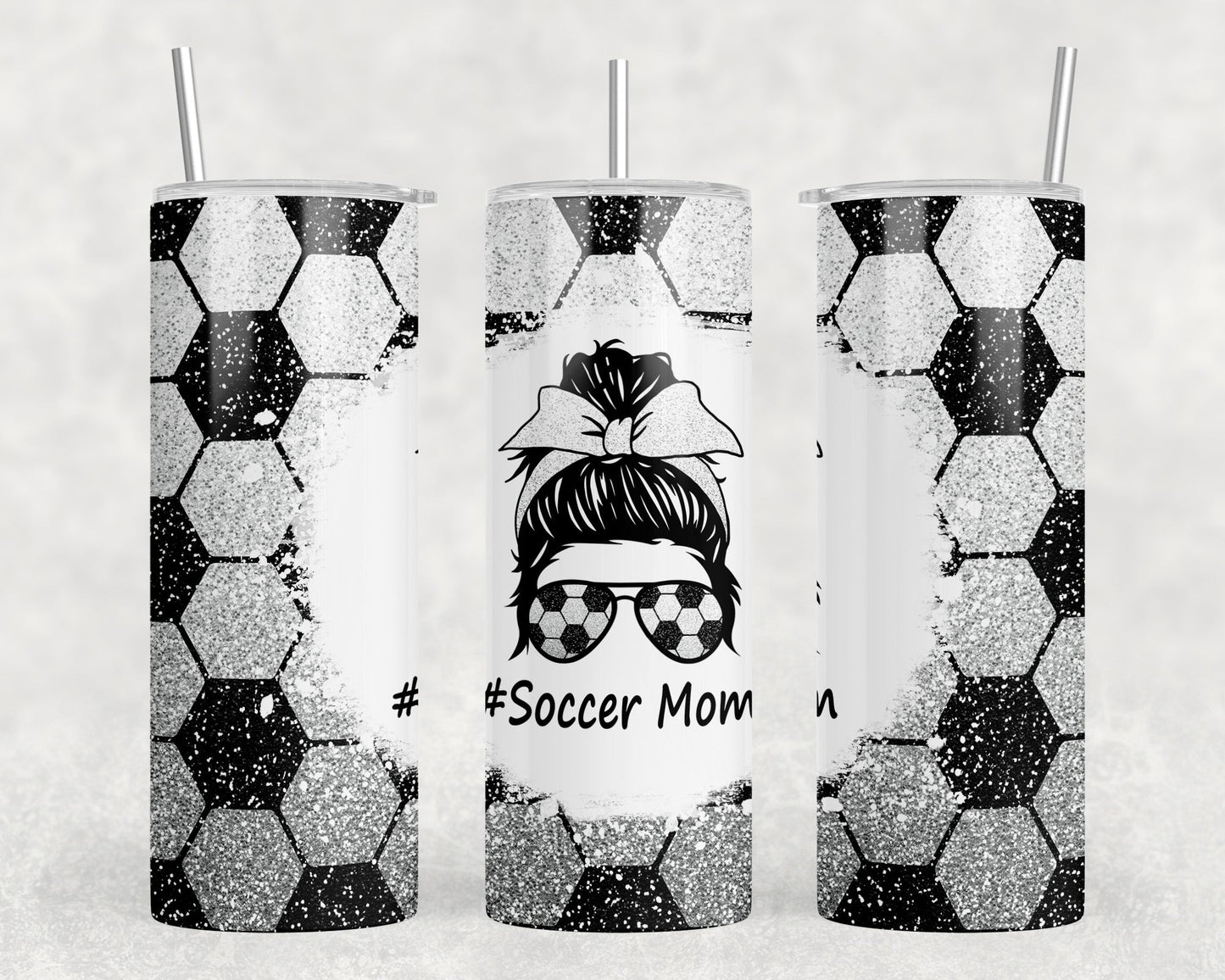 Soccer Mom - 20 oz Steel Skinny Tumbler - Optional Blue Tooth Speaker - Speaker Color will Vary by Rowdy Ridge Co