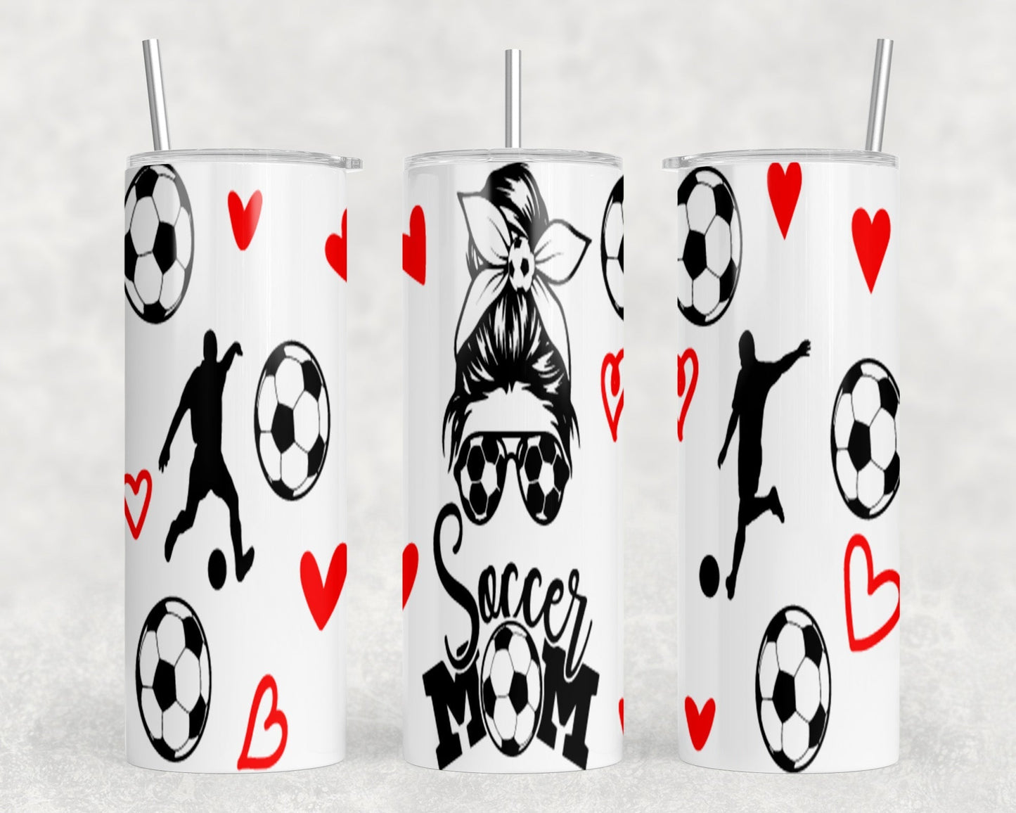 Soccer Mom - 20 oz Steel Skinny Tumbler - Optional Blue Tooth Speaker - Speaker Color will Vary by Rowdy Ridge Co