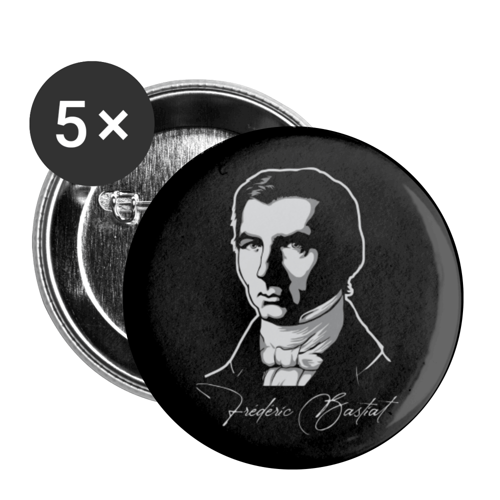 Frederic Bastiat Buttons small 1'' (5-pack) by Proud Libertarian