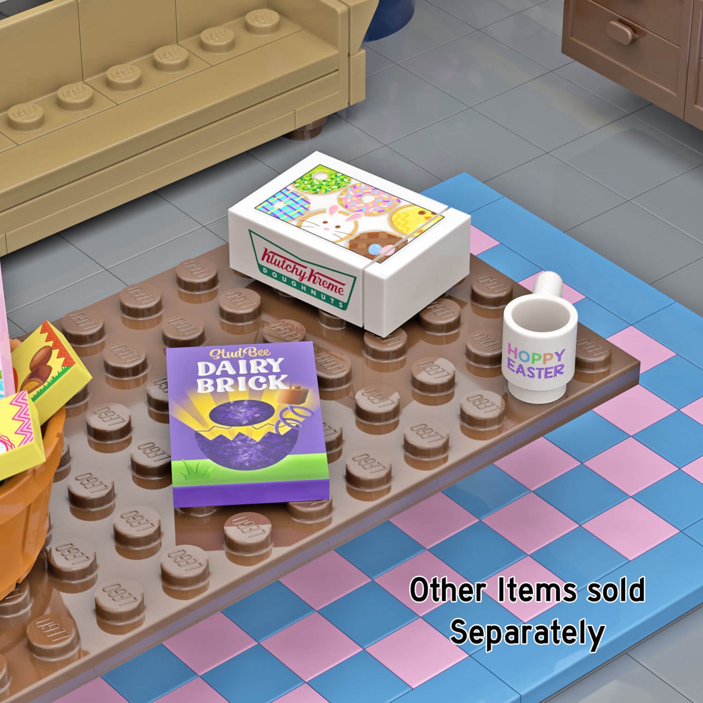 Boxed Donuts - Easter - Custom Printed - Made Using LEGO® Parts