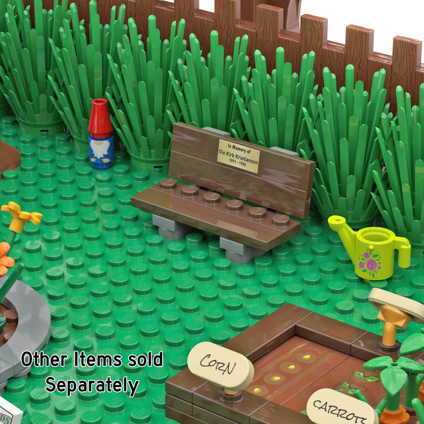 Loving Memory Bench - Custom Brick Built Set - Made Using LEGO® Parts