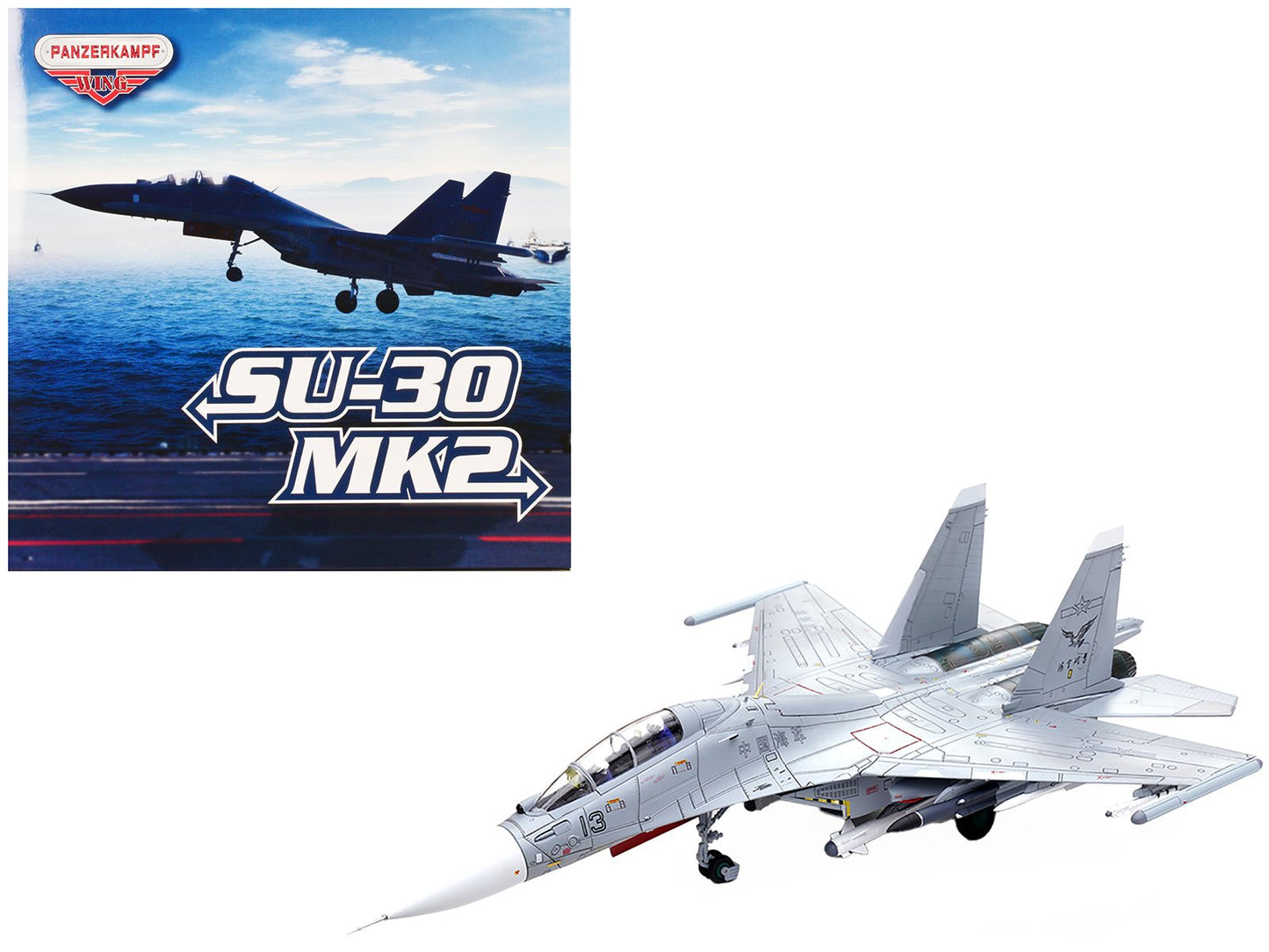 Sukhoi Su-30MKK Flanker-G Fighter Aircraft #13 "People's Liberation Army (PLA) Naval Aviation's Sea and Air Eagle Regiment" Chinese Air Force "Wing" Series 1/72 Diecast Model by Panzerkampf free shipping USA
