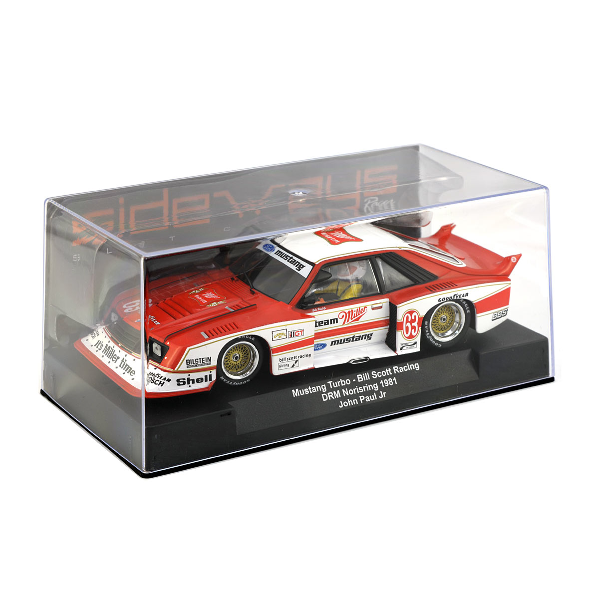 Racer Sideways Ford Mustang Turbo Team Miller 1/32 Slot Car SW66 DRM Norisring 1981