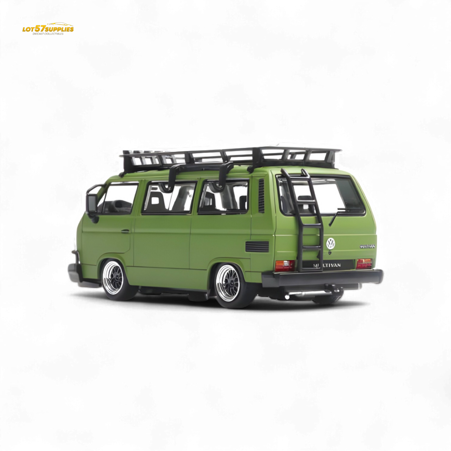 Mortal VW T3 Lowrider Military green - Accessories Included 1:64