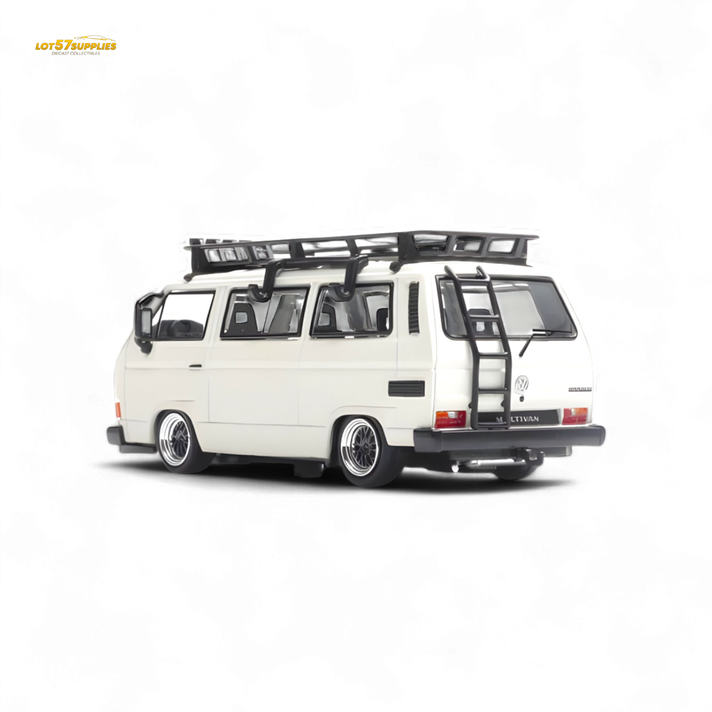 Mortal VW T3 Lowrider White - Accessories Included 1:64