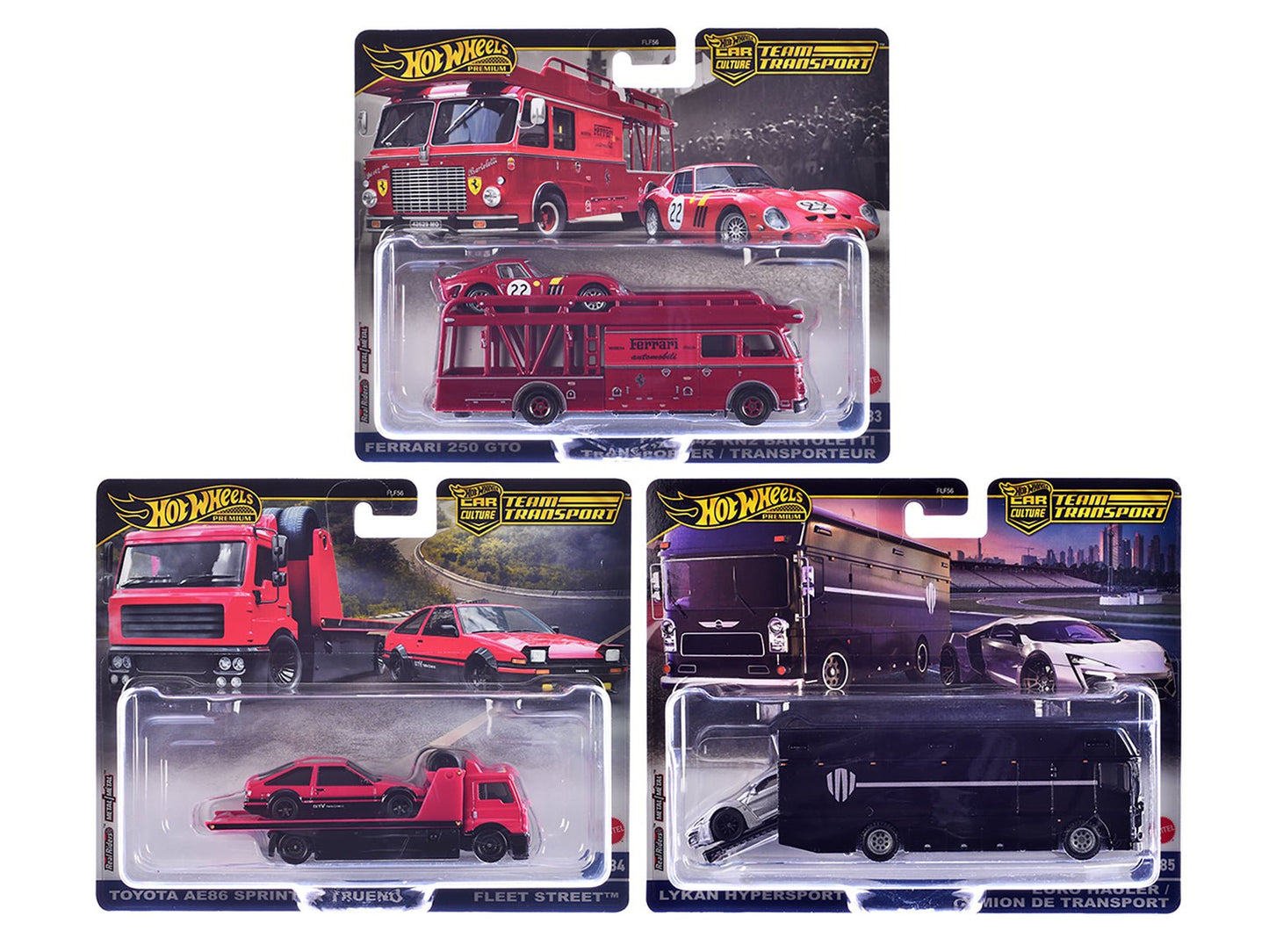 "Team Transport" 3 piece Set H 2025 "Car Culture" Series Diecast Model Cars by Hot Wheels free shipping USA